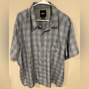 5.11 Tactical Snap Button Up Shirt Mens Large Gray Hiking Polyester Outdoor
